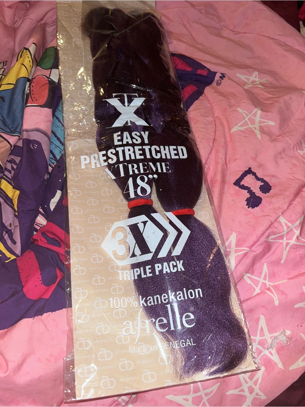 Deep Purple. Pack has been opened and 1 bundle gone but still has 2 bundles